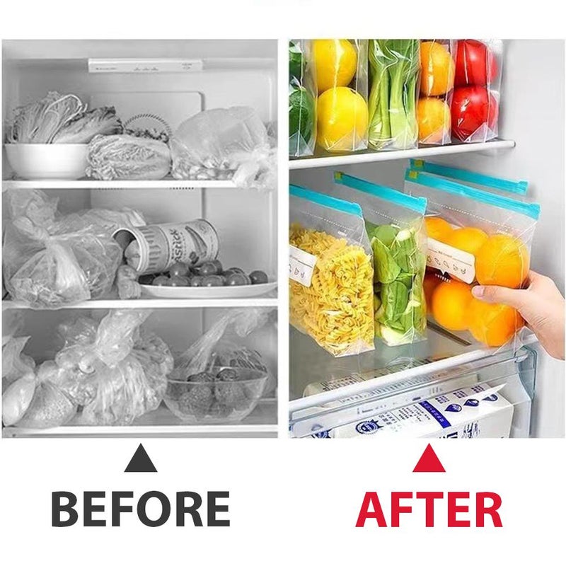Reusable Food Storage Bags, Household Plastic Sealer Bags for Refrigerator Storage, Leakproof Sub Packaging Bag for Home, Office, Travel & Craft Supplies - Image 5